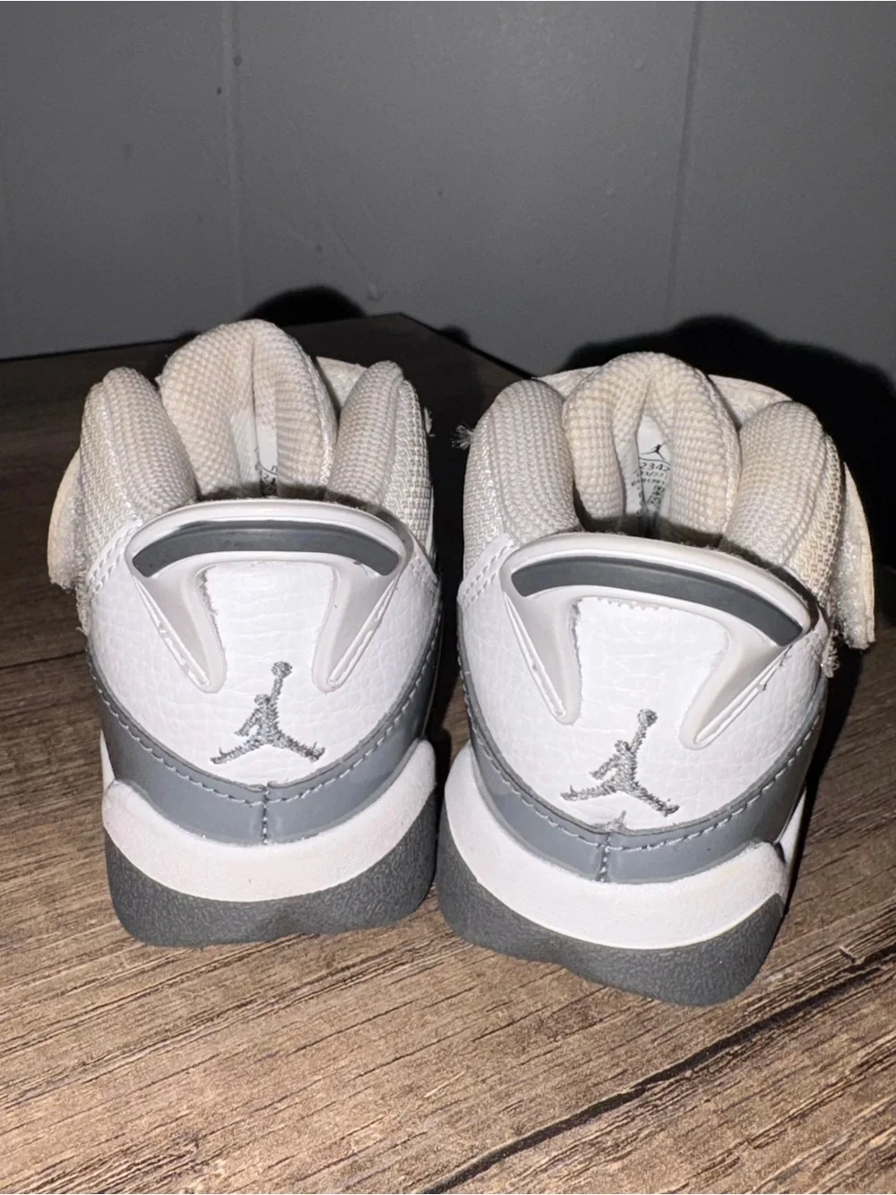Nike Air Jordan White Cool Grey Baby Size 4c